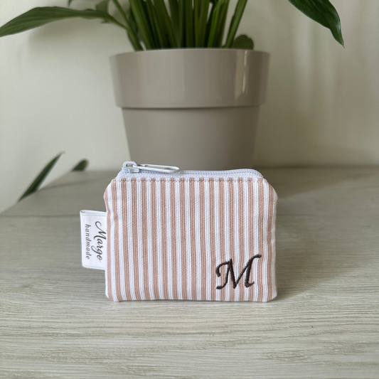 Pochette Rigata Beige Personalizzata