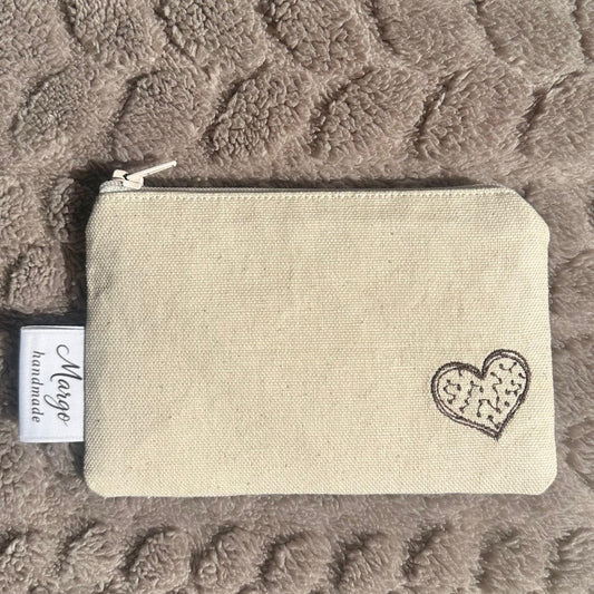 Pochette Petite con Cuoricino Ricamato