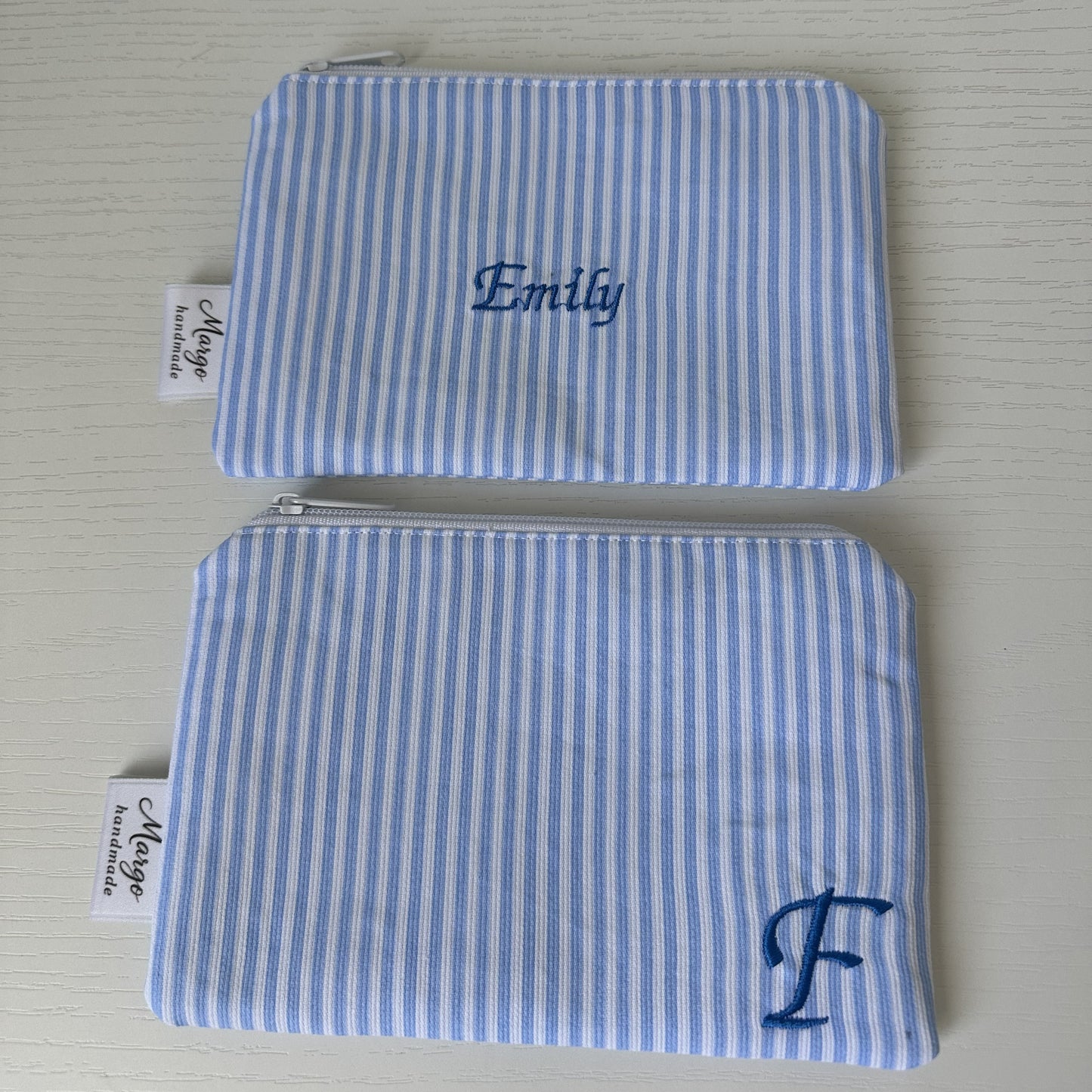 Pochette Rigata Azzurra Personalizzata