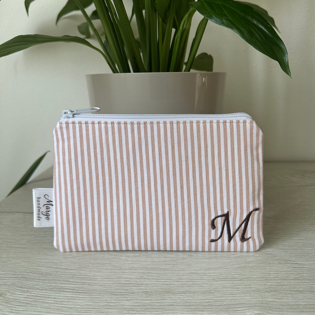 Pochette Rigata Beige Personalizzata