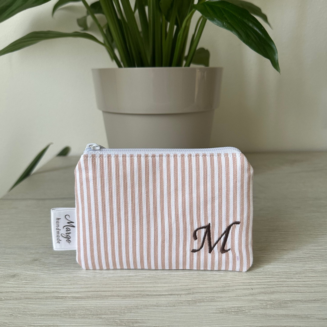 Pochette Rigata Beige Personalizzata